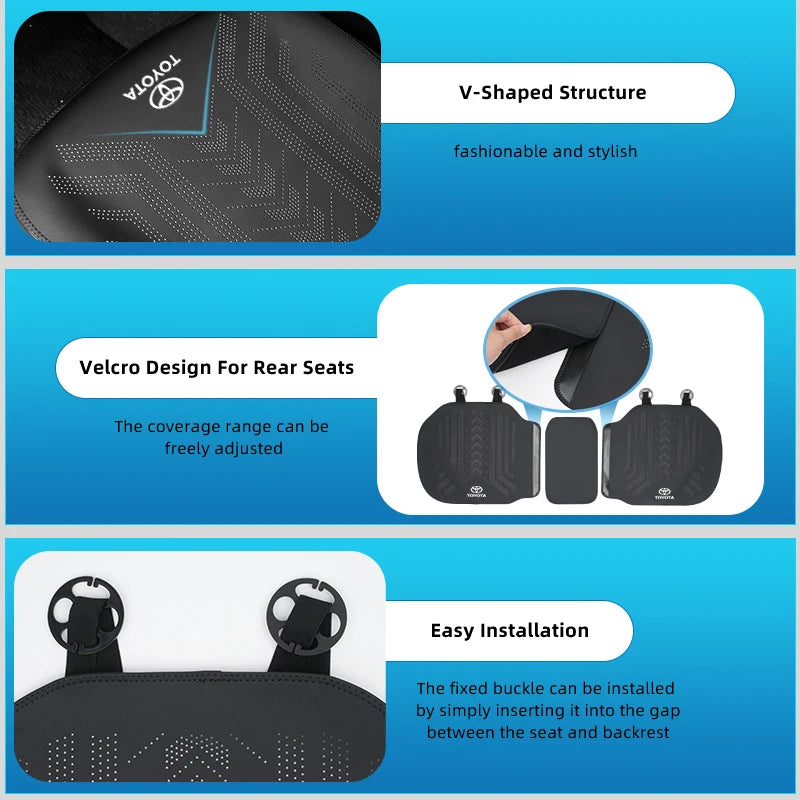 Breathable Car Seat Cover PU Leather Auto Seat Protector For Toyota Corolla Yaris Camry Prius RAV4 CHR Hilux Key Accessories
