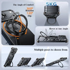 Eary Metal Magnetic Phone Case for iPhone 17 Pro Max/17 Pro/17 Air for Magsafe 360°Stand Frameless Shockproof Protector Cover