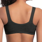 Women's Bra Pure Cotton Front Button Bra Anti Sagging No Steel Ring Comfortable Fabric Middle-aged Elderly Mothers' Underwear