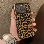 Full-screen leopard print black vitality shell Phone Case for iPhone 16 Pro Max 15 14 13 12 11 Pro MAX Matte Back Case Cover
