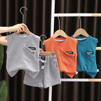 New Summer Baby Boys Solid Vest Shorts 2Pcs/Sets Clothes Children Infant Outfits Toddler Casual Sports Costume Kids Tracksuits