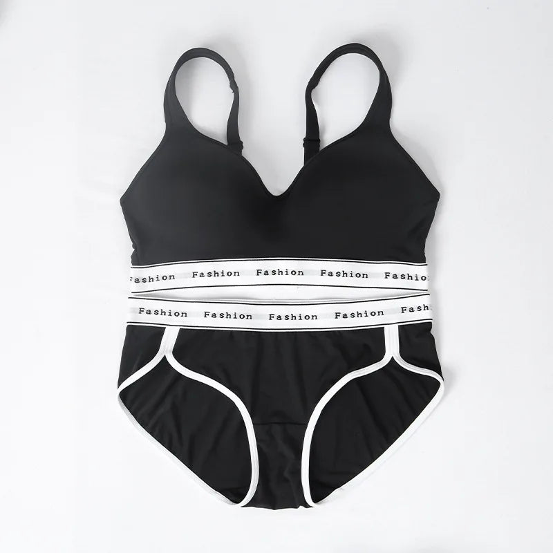 Logirlve French Thin Cup Lingerie Set Lace Bras High Quality Women Underwear Wireless Push Up Brassiere Breathable Bras Panties