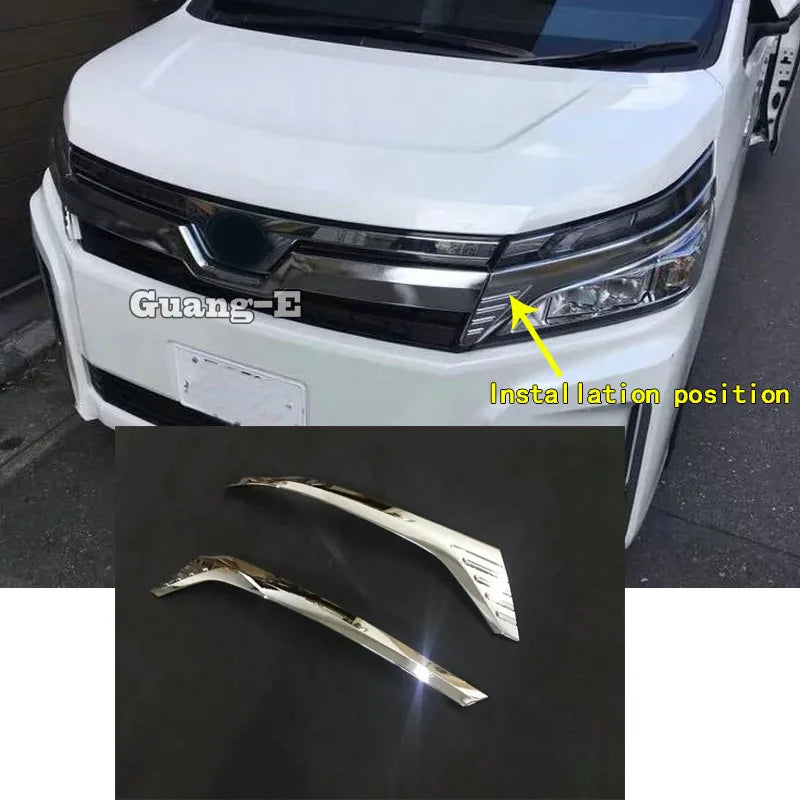 For Toyota Noah Voxy 80 Series 2015 2016 2017 2018 2019 2020 2021 Sticker Body Head Front Eyebrow/Trim Light Lamp Frame Cover