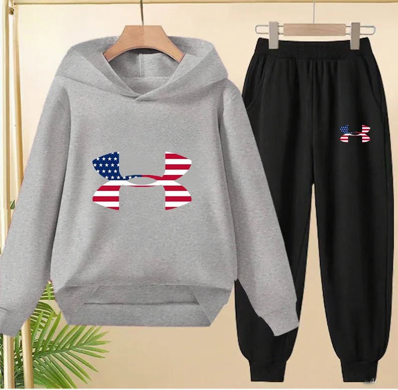 2-13 Years Boys 2pcs Hoodie+Pants Tracksuits Kids Cute brand Autumn Spring  Girls Casual Streetwears Children Clothes Sets