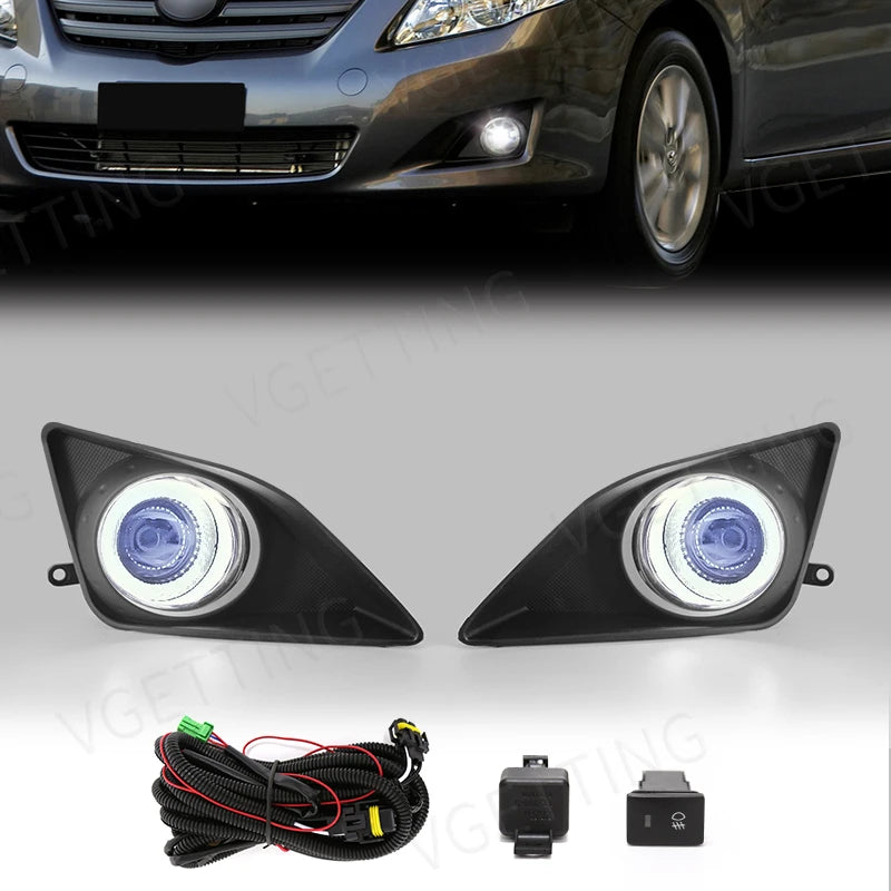 Daytime Running Light DRL Angel Eyes Fog Lamp Led for Toyota Corolla Altis 2008 2009 2010 Driving Light Auto Halogen Daylight