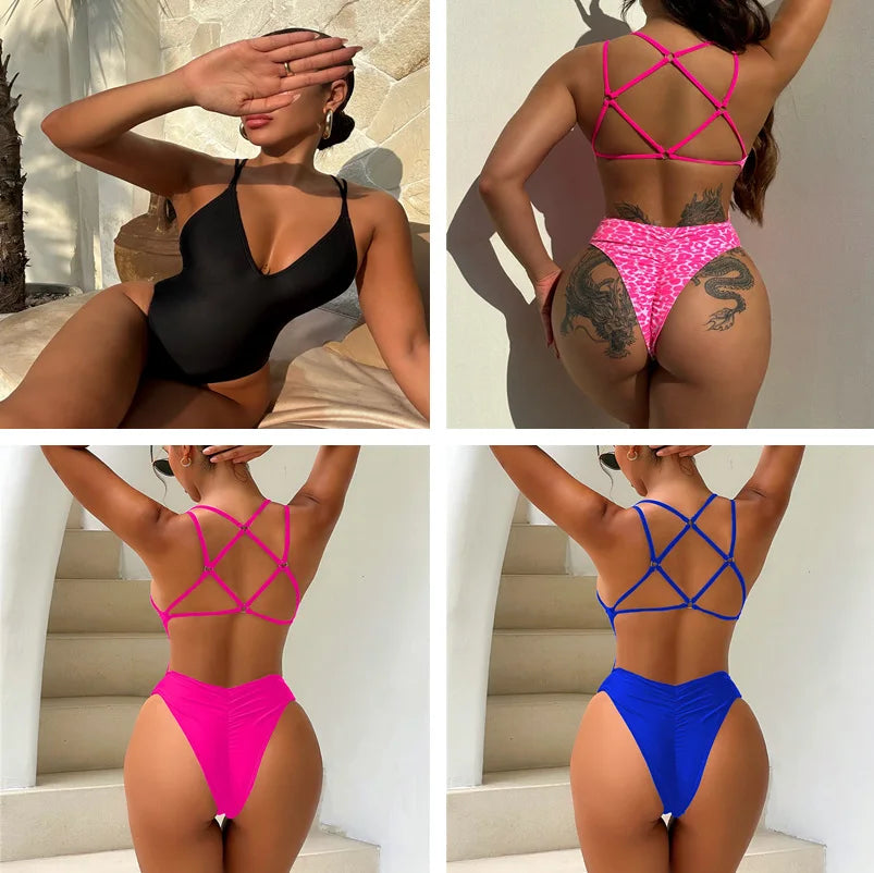 2026 Pad Swimwear Women Beach One Piece Swimsuit Mujer Trikini Bikini  Maio Biquini Badpak Maillot Femme