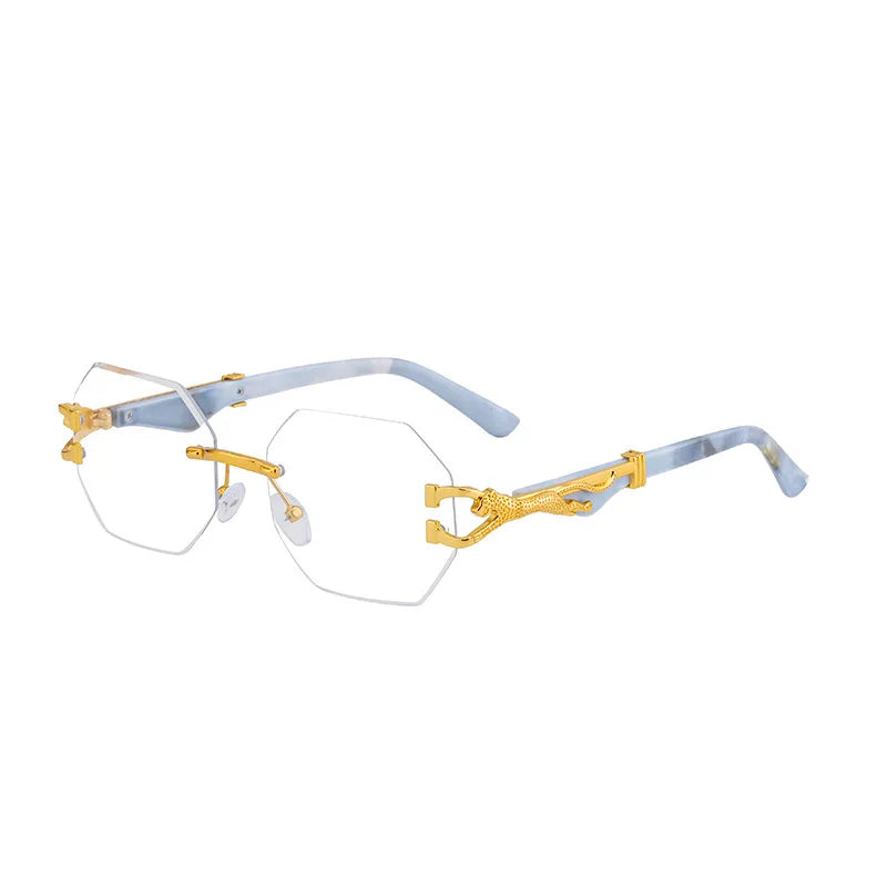 new rimless sunglasses UV400 fashion square metal glasses for men women designer unisex brand sun glasses shades for outdoor