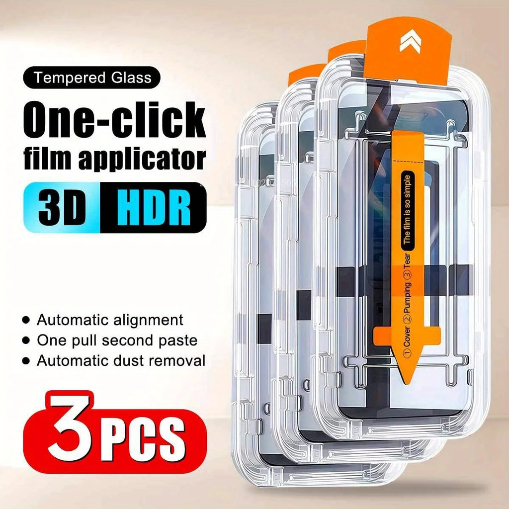 3PCS Tempered Film for Infinix Hot 60 Pro+,Hot 60i，One Click Application Screen Glass for Infinix GT 30 Pro，Note 50 Pro,50X,50S