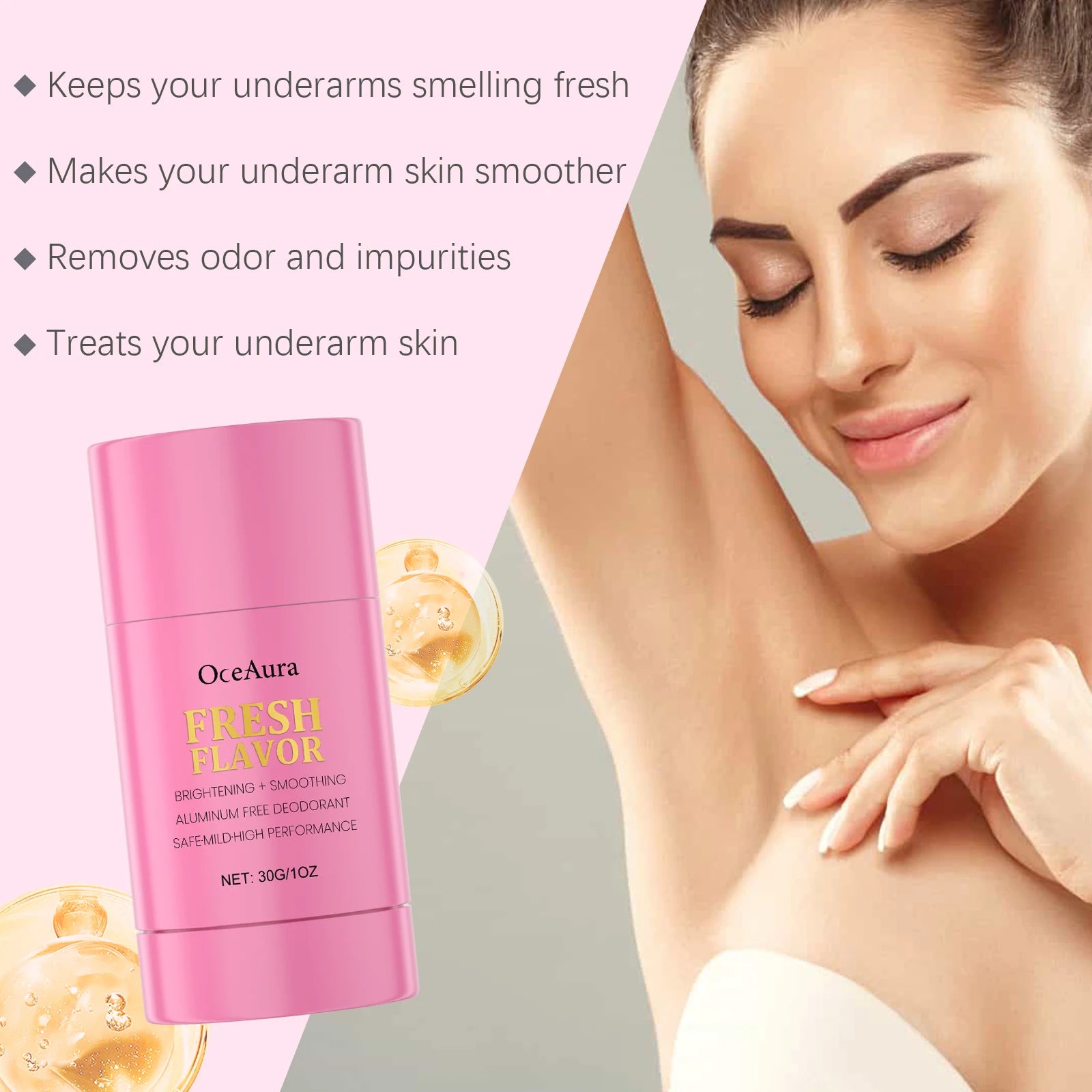 Body Odor Remover Antiperspirant Stick Underarm Deodorant Cream Anti Sweating Refreshing Portable Long-Lasting Fragrance Balm
