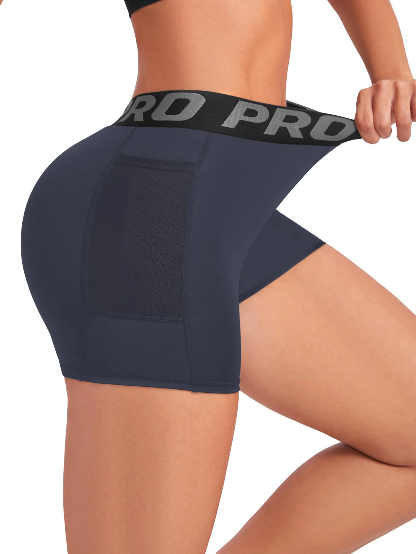 Women leggings High Waist Letter Waistband Solid Color Sports shorts for Breathable Quick Dry Running Gym Tennis Workout Shorts