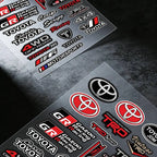 For Toyota Motorcycle Reflective Stickers Waterproof Decals For Helmet Scooter Fuel Tank Toolbox Racing