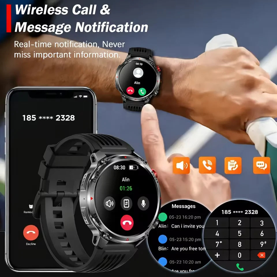 2026 New T-Rex 3 Pro Smart Watch 1100mAh Long Battery Dual-Band GPS 10ATM Waterproof Military Grade Sports Outdoor Smartwatches