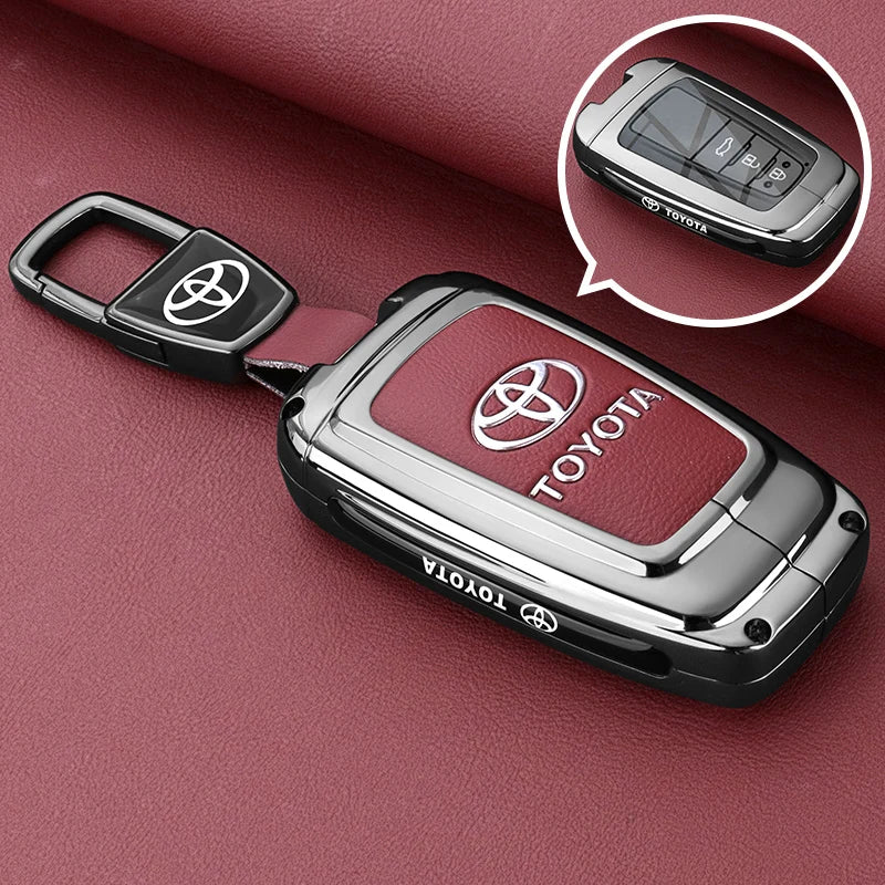 Alloy Car Remote Key Case Cover Protect Shell Bag For Toyota Prius Camry Corolla CHR C-HR RAV4 Altis Land Cruiser Prado Avalon