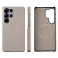for Magsafe Case for Samsung Galaxy S26 S24 S25 Ultra Plus Natural Cowhide Leather Magnetic Protector Luxury Phone Back Cover