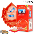 30pcs Double Lubricated Condom Adult Sex Toys for Men Rubber Penis Sleeves Ultra Thin Safety Condoms Intimate Goods Sex Products