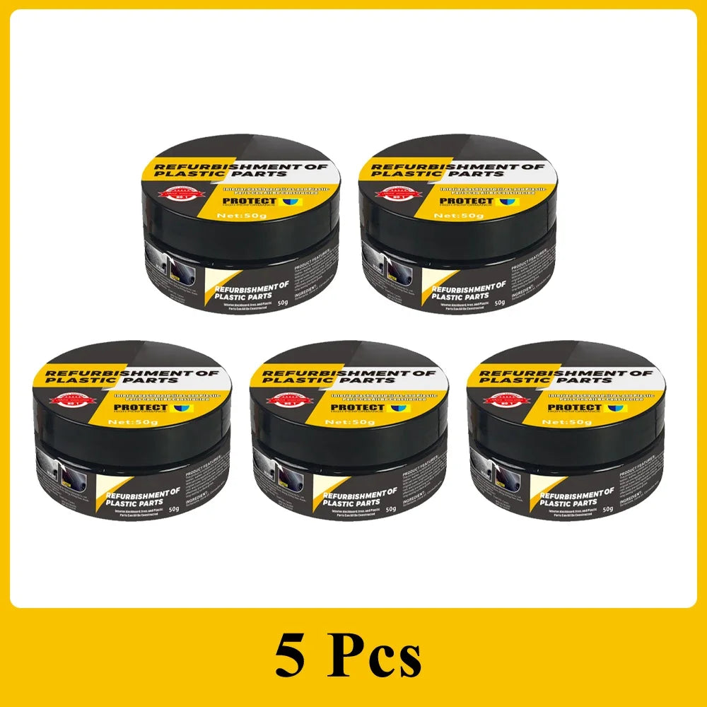 T05 Car Interior Plastic Leather Scratch Repair Paste Automotive Polishing Wax Repair Anti-Aging Paste Tires Seats Wheel