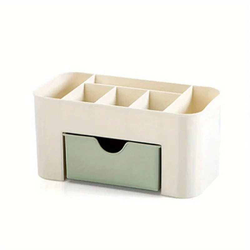 Clear Acrylic Cosmetic Storage Box with Drawers, Multi-Use Desktop Organizer for Lipsticks, Makeup Brushes & Beauty Supplies