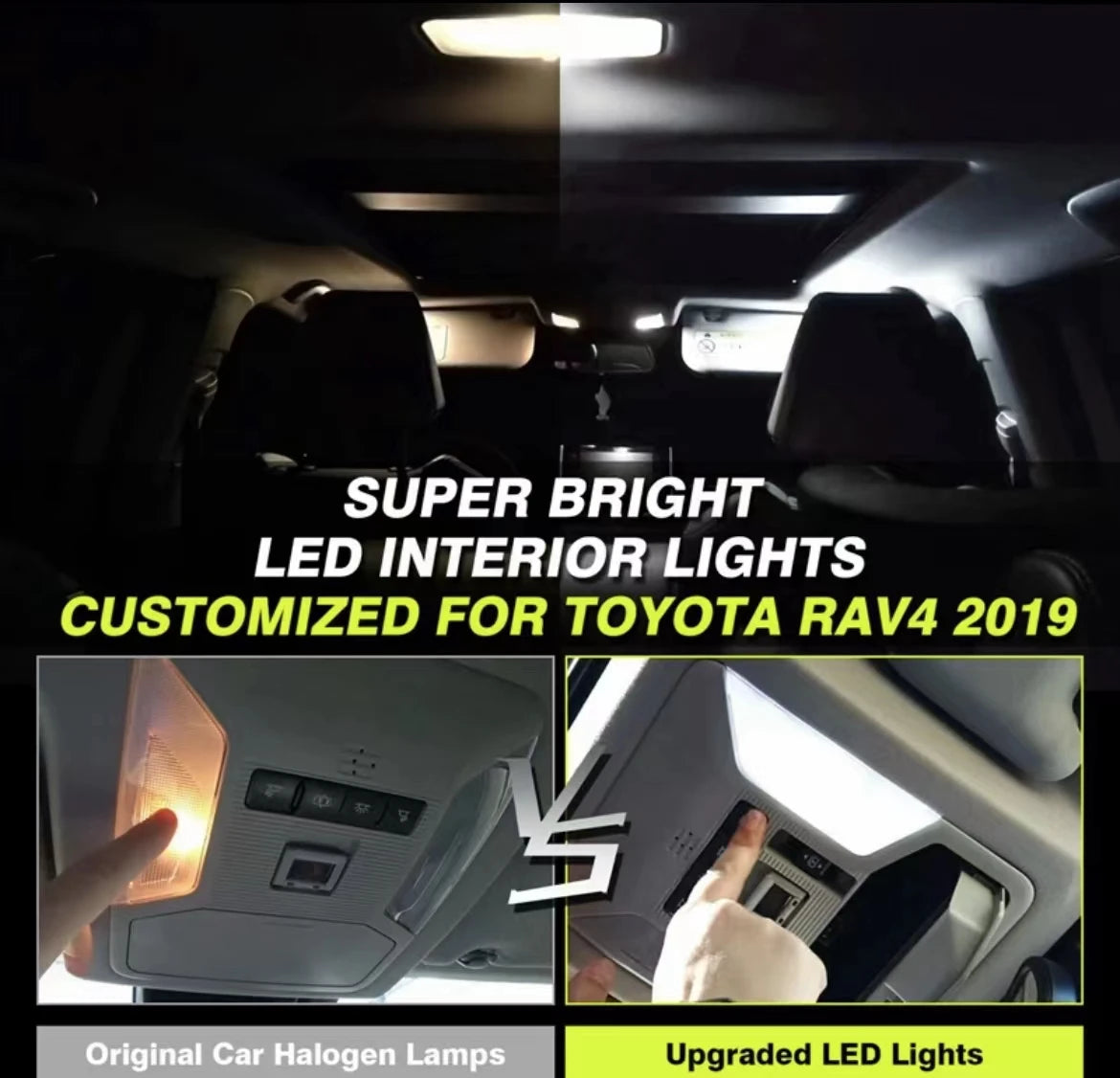 for Toyota Noah Voxy Esquire R80 2014~2019 Interior Lights Room Update Roof Light LED Reading Lamps Bulbs Panel Lamp 2015 2017