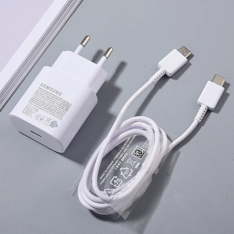 Samsung A07 A06 A05 25W PD Charger Super Fast Charge Adapter For Galaxy S25 Edge S24 S23 S22 S21 Z Flip Fold 7 6 5 Tab S10 Lite