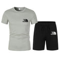 2026 Summer Fashion Trend Casual Sports Two-piece Set Trendy Men's Short Sleeved T-shirt+shorts Set