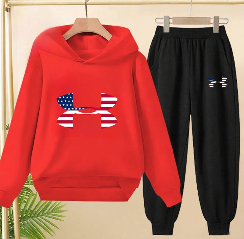 2-13 Years Boys 2pcs Hoodie+Pants Tracksuits Kids Cute brand Autumn Spring  Girls Casual Streetwears Children Clothes Sets