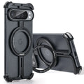 Eary Frameless Phone Case for Google Pixel 9 Pro with MagSafe Ring Kickstand 360°Rotatable Shockproof Protective 9 Pro XL Shells