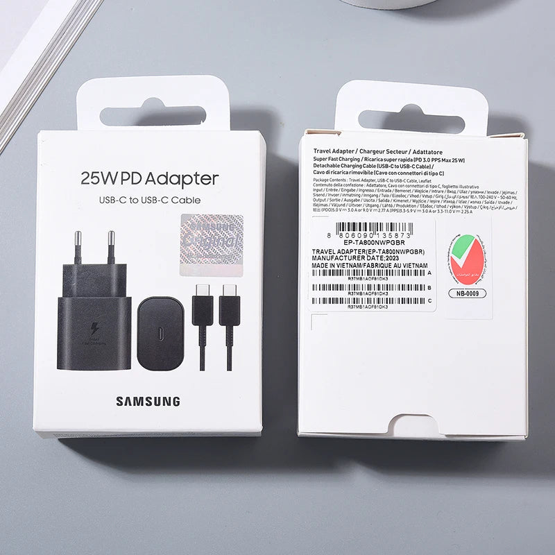 Samsung A07 A06 A05 25W PD Charger Super Fast Charge Adapter For Galaxy S25 Edge S24 S23 S22 S21 Z Flip Fold 7 6 5 Tab S10 Lite