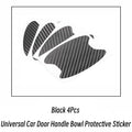 4pcs/Set Universal Car Door Handle Bowl Scratch Protective Sticker Automobiles Door Handle Carbon Fiber Protector Accessories