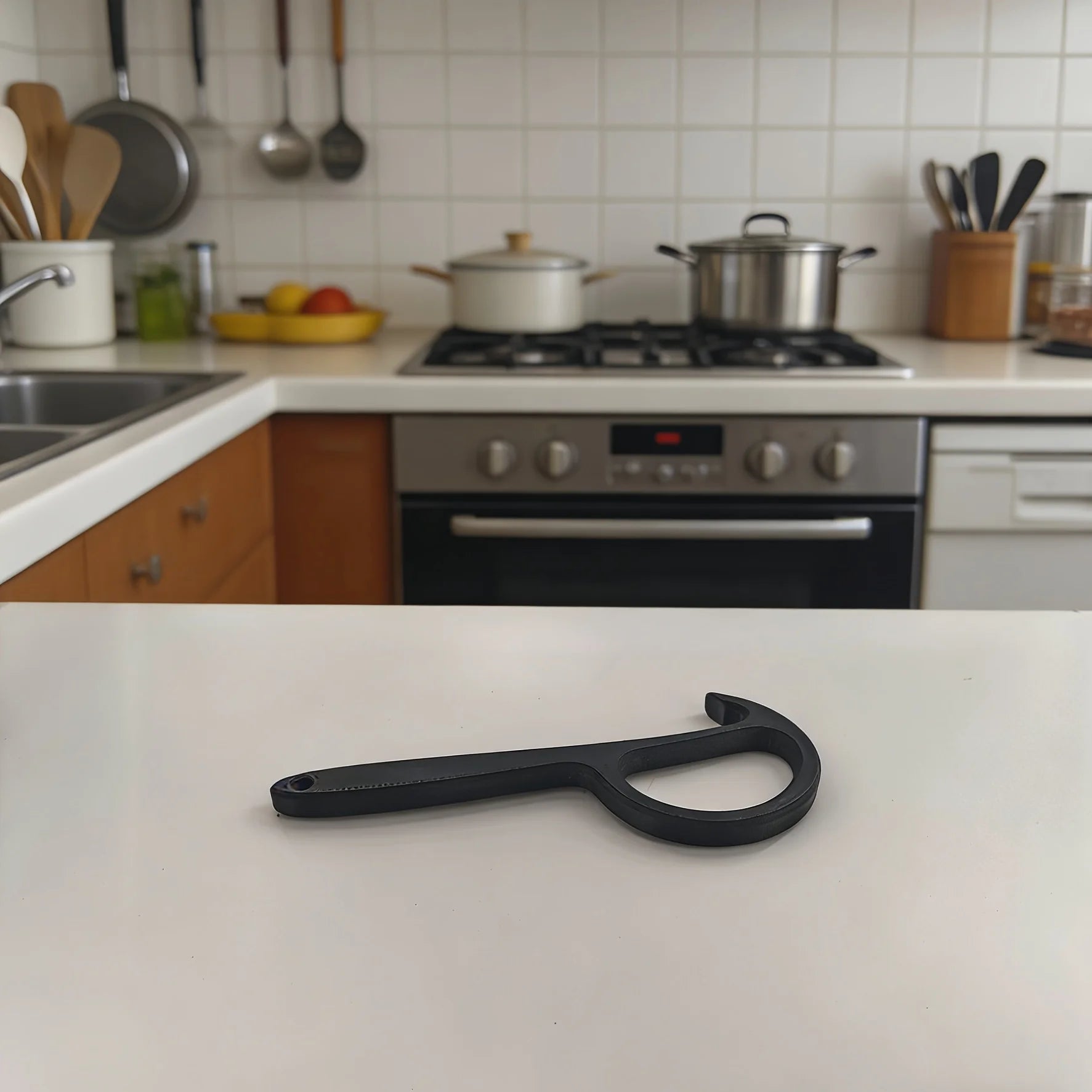 Plastic Manual Can Opener with Non-slip Handle, Easy Grip Safe Durable Kitchen Can Opener