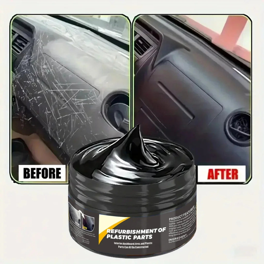 Car Interior Repair Paste, Interior and Exterior Plastic Polishing Wax, Scratch Repair, Also Suitable for Tires.