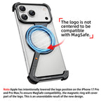 Eary Metal Magnetic Phone Case for iPhone 17 Pro Max/17 Pro/17 Air for Magsafe 360°Stand Frameless Shockproof Protector Cover