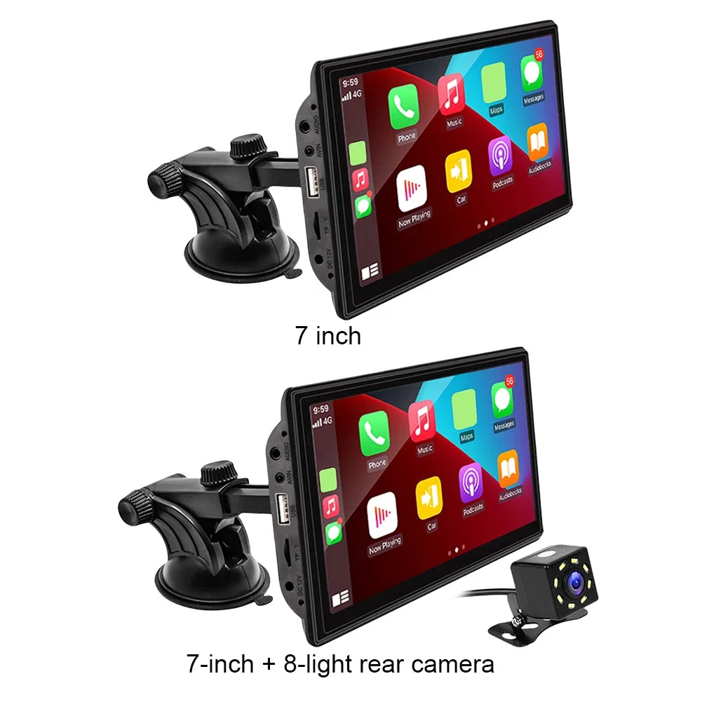 7.0 Inch Carplay Auto Car Radio 5.0 Bluetooth MP5 Player WiFi FM Radio HD Display Multimedia Video Player LED Camera Car Monitor