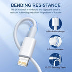 For Apple 20W USB Lightning Cable For iPhone 14 13 12 11 Pro Max Mini 7 8 Plus XS X XR SE iPad Data Sync Fast Charging Wire Cord
