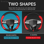Car Steering Wheel Cover Non-Slip 38cm 15" Leather For Toyota Corolla CH-R Camry Rav4 Auris Prius Yalis Avensis Auto Accessories