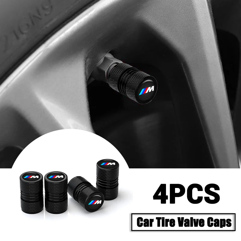 4Pcs Car Wheel Tire Valve Caps Air Stem Covers Accessories For Bmw M M3 M5 Performance E36 E39 E46 E53 E90 E60 E61 E93 X3 X1