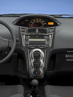 Carbon Fiber Epoxy Coated Interior Gear Shift Panel Trim Cover Sticker For Toyota Yaris 2006 2007 2008 2009 2010 2011 2012 2013