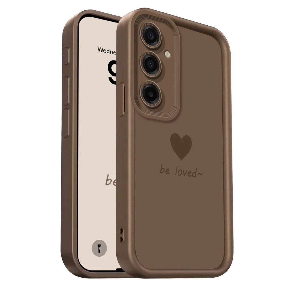 Simple Love Heart Phone Case For Samsung Galaxy A37 A17 A07 A56 A36 A26 A16 A06 A55 A35 A25 A15 A05 A05S 4G 5G Staircase Soft Co