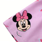 Summer Girl Short-sleeved Dress Cute Minnie Princess Style Casual Sundress for 2-6 years Kids Baby Version