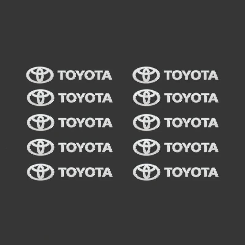 3D Metal Car Interior Decorative Badge Emblem Sticker for Toyota Camry Corolla Prado Hilux Yaris Supra Fortuner Auto Accessories