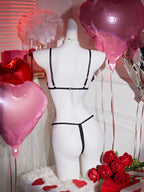 Open Bust Bra And Thong Set 2 Piece Women Lingerie Set Lace Underwear Bralette Bras Matching Seamless Panty Set Intimates