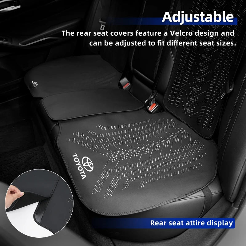 Breathable Car Seat Cover PU Leather Auto Seat Protector For Toyota Corolla Yaris Camry Prius RAV4 CHR Hilux Key Accessories
