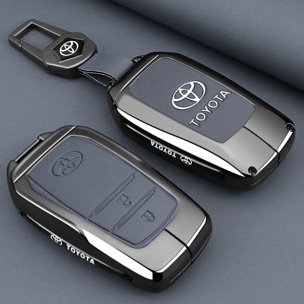 Car Key Fob Case Cover Shell for Toyota C-HR Hilux Fortuner Land Cruiser 200 Camry Corolla Crown RAV4 2023 2024 2025 Accessories
