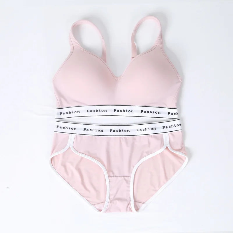 Logirlve French Thin Cup Lingerie Set Lace Bras High Quality Women Underwear Wireless Push Up Brassiere Breathable Bras Panties