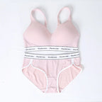 Logirlve French Thin Cup Lingerie Set Lace Bras High Quality Women Underwear Wireless Push Up Brassiere Breathable Bras Panties