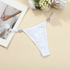 Fashion Sexy Women Heart Decoration Thongs Low Rise Lingerie Erotic Lady G-string Breathable Shiny Charming Women's Panties