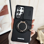Military Armor Slide Camera Protection Magnetic Bracket Case Samsung S26 S25 FE S24 S23 S25 Ultra S22 Plus S21 A56 A36 A16 Cover