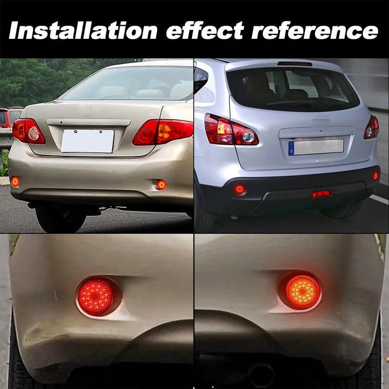 LED Rear Bumper Reflector Lights accessories for toyota corolla 2008 -2010 Stop Brake Lamp For Nissan Qashqai For Pathfinder