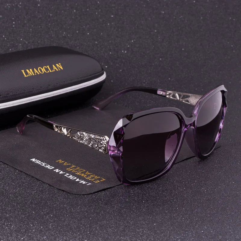 Luxury Brand Design Vintage Polarized Sunglasses Women Ladies Oversized Square Sun Glasses Female Eyewear Oculos UV400 Shades