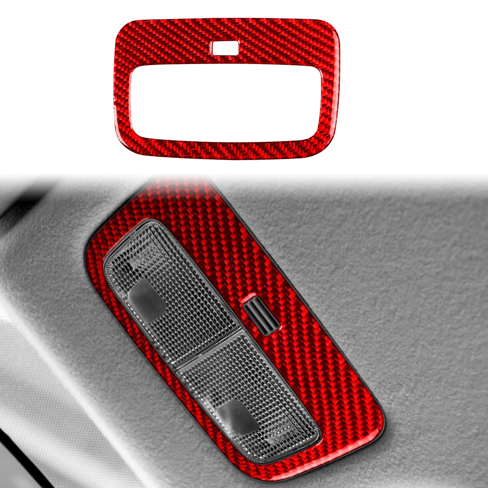 Carbon Fiber Car Reading Light Panel Sticker For Toyota Yaris 2006 2007 2008 2009 2010 2011 LHD RHD Reading Lamp Outer Trim