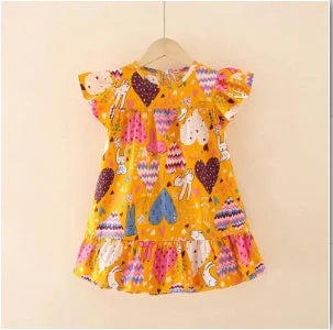 Girl Dresses Cotton Children clothing Summer Kids Clothes Dresses For Girls Party Princess Fashion Outfit cartoon Beach Dress